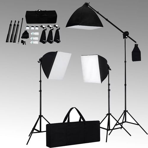 Oprema za fotografski studio sa svjetlima softbox i pozadinom slika 14