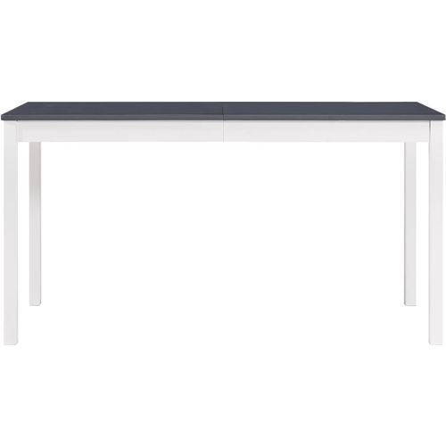 Blagavaonski stol bijelo-sivi 140 x 70 x 73 cm od borovine slika 25