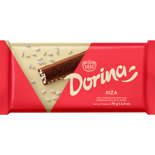Kraš Dorina čokolada s rižom 75 g  slika 1