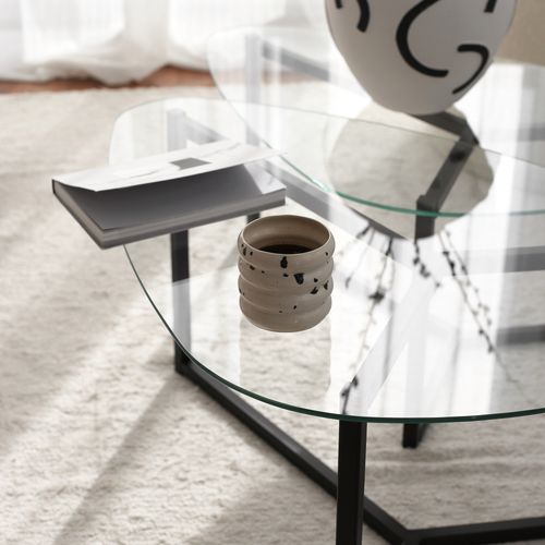 Hanah Home Bellisimo - Black Matte Black Coffee Table Set slika 6