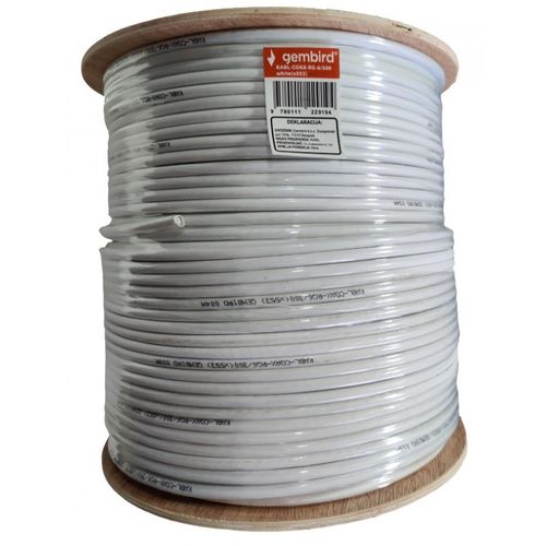 KABL-COAX-RG6/300 * white (X553) koaksialni kabl RG6 bez konektora, conductivity18%,6.5mm,300m 3721 slika 1