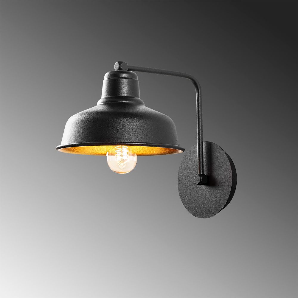 Berceste - 181BLACK-A Crna Zidna Lampa slika 4