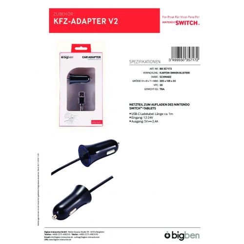 BIGBEN SWITCH Auto Adapter za Punjenje slika 2