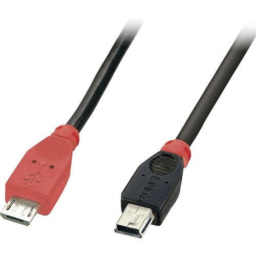 LINDY USB kabel USB 2.0 USB-Micro-B utikač, USB-Mini-B utikač 0.50 m crna s otg funkcijom 31717 slika 2