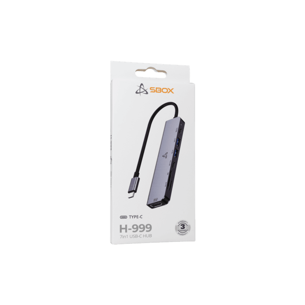 SBOX Adapter USB TYPE-C 7u1 / HUB H-999 USB-C slika 3