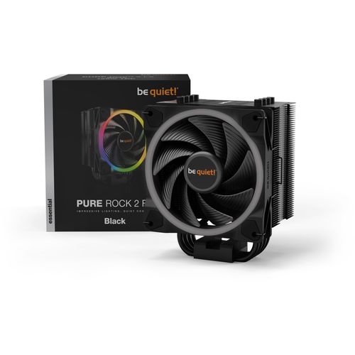 be quiet! BK033 Pure Rock 2 FX, 150W TDP, ARGB LEDs 120mm PWM high-speed fan max. 24.4dB(A), 4 high-performance 6mm heat pipes with HDT technology slika 1