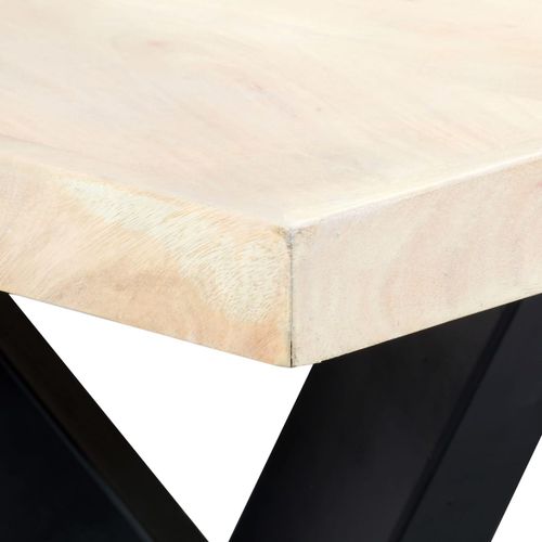 Blagovaonski stol bijeli 180x90x75 cm od masivnog drva manga slika 22