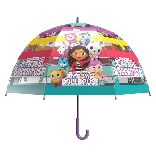 Gabby Doll House manual transparent bubble umbrella 48cm slika 1