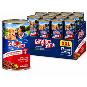 Miglior hrana za pse u limenci, Govedina, 12x1250 g, XXL