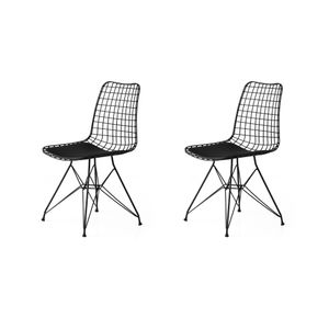 Hanah Home Tivoli 271 V2  Black Chair Set (2 Pieces)