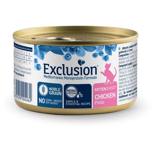 Exclusion Kitten Mediterraneo Monoprotein Piletina konzerva 85g slika 1