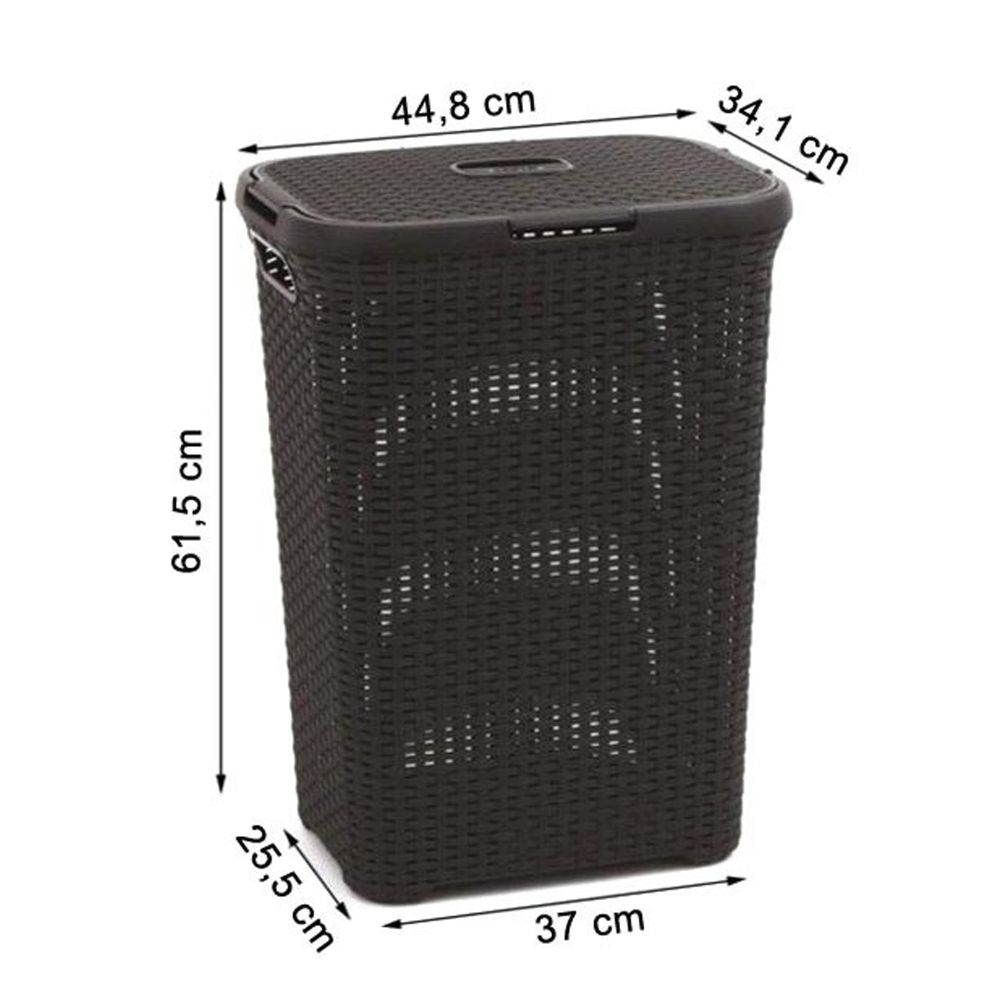 Curver korpa za veš 60L bijela RATTAN  slika 3