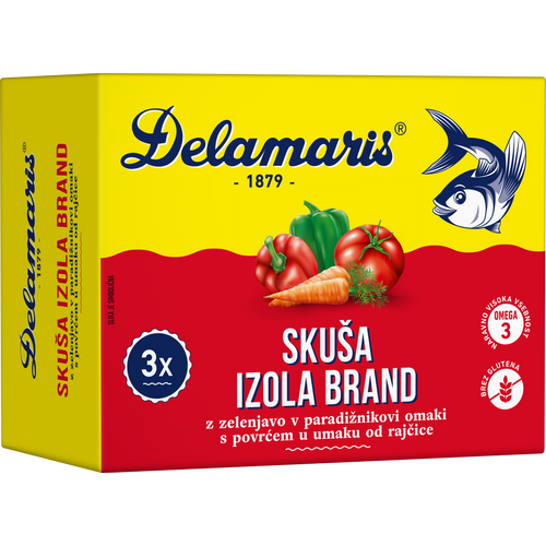 Delamaris skuša s povrćem  Izola Brand 3-pack (3x125g)  slika 1