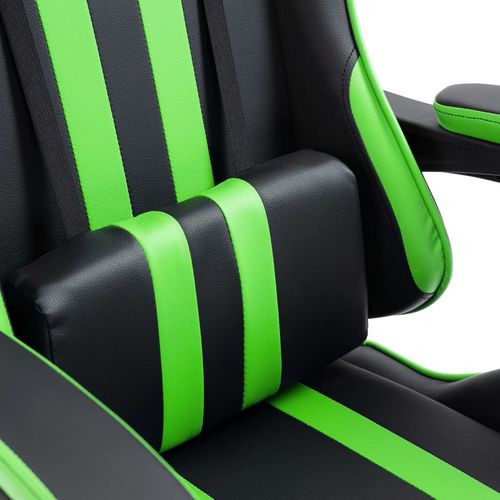 Igraća stolica od umjetne kože s osloncem za noge zelena slika 7