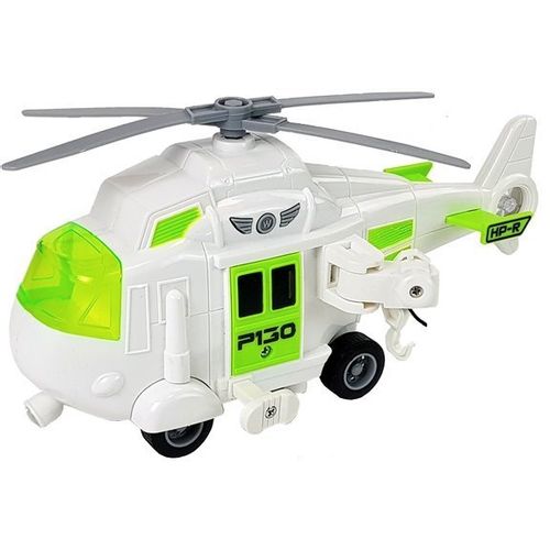 Kamion transporter helikoptera 1:16 bijelo-zeleni slika 4