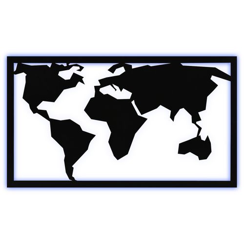 Wallity Ukrasna LED rasvjeta, World Map 2 - Blue slika 1