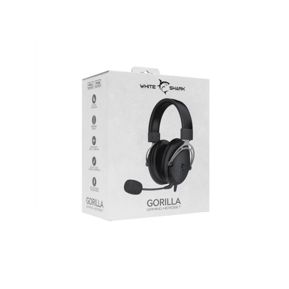 WHITE SHARK Slušalice GH-2341 GORILLA, crno sive slika 7