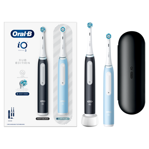 Oral-B iO3 duo, Električne četkice za zube, Crna+plava slika 1