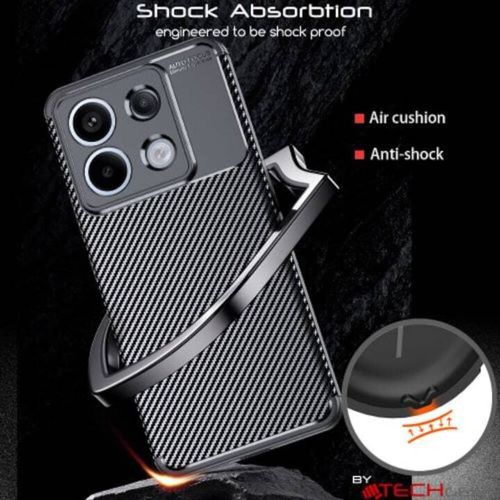 Techsuit – CarbonFiber maska za Xiaomi Redmi Note 13 5G – crna slika 2