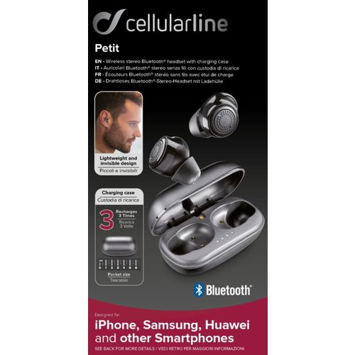 Cellularline Bluetooth TWS slušalice Petit crne slika 3