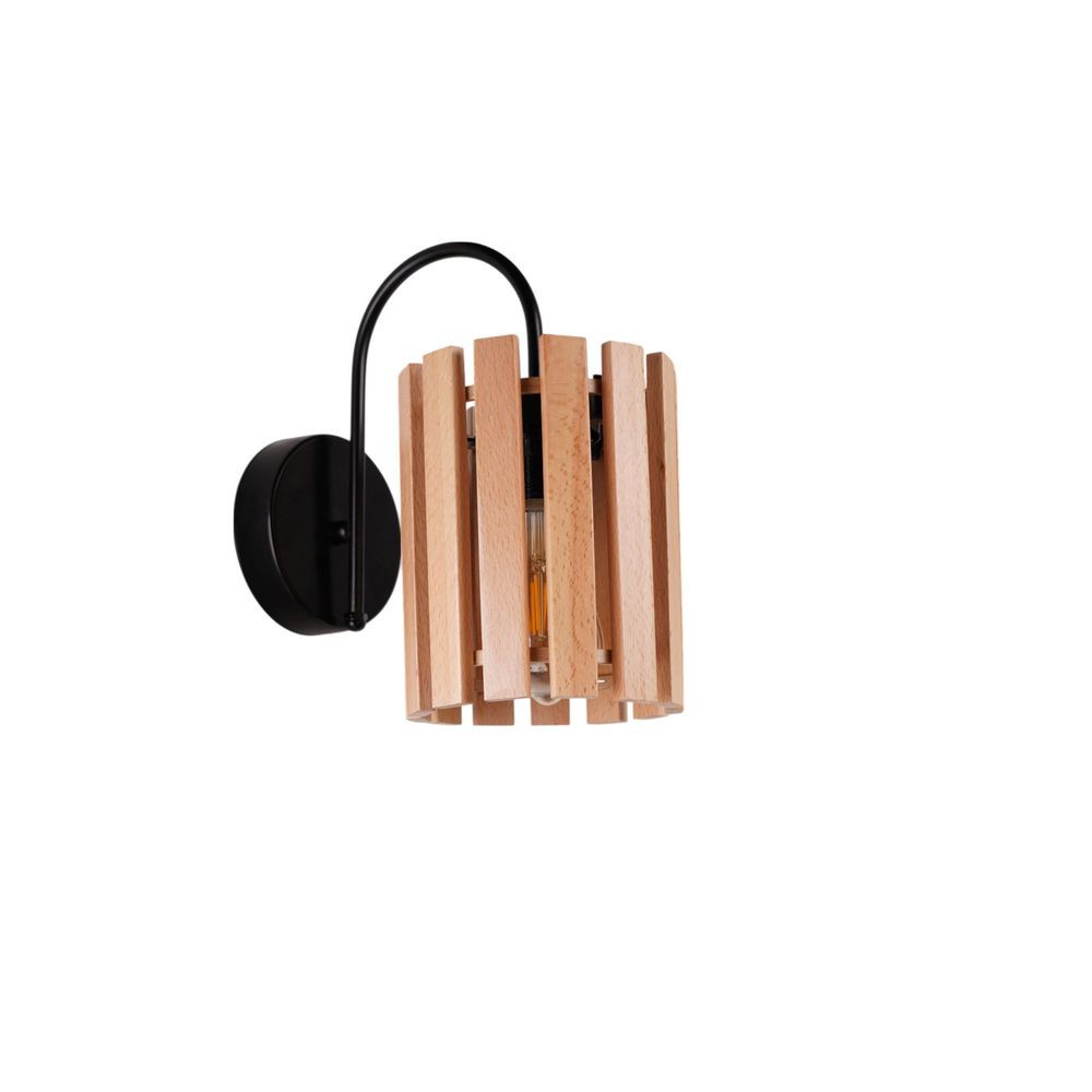 Opviq Zidna lampa 946, hrast, crna slika 2