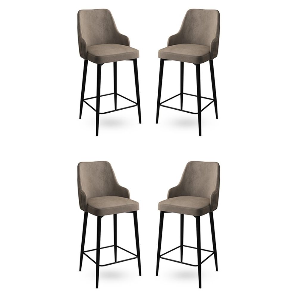 Enox - Set Bar Stolica Cappuccino, Crni (4 Komada) slika 1
