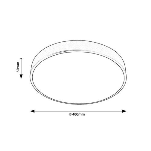 Rabalux Tesia, plafonjera,srebrna, LED 36W 2600lm 4000K slika 4