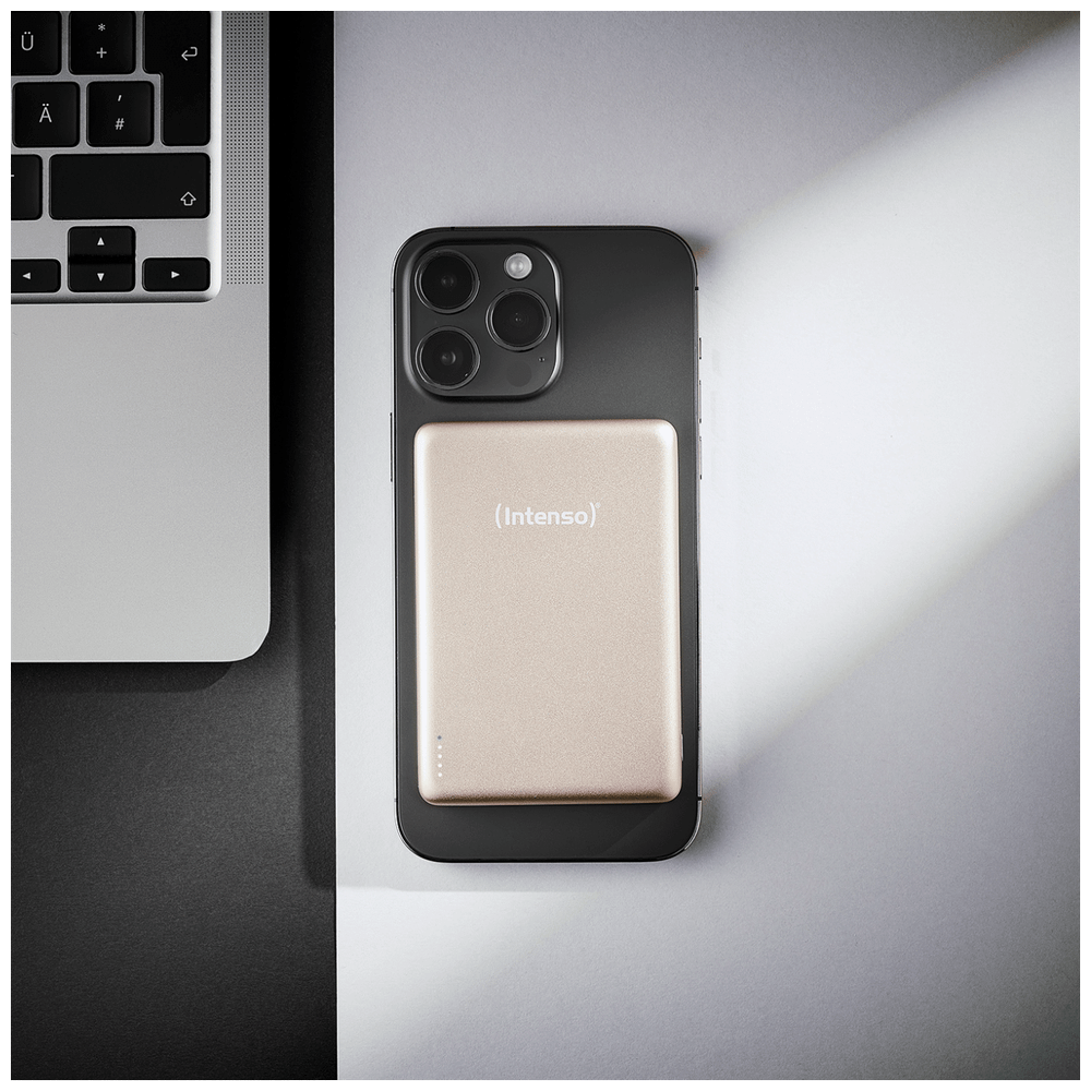 (Intenso) Prijenosni punjač POWERBANK MW10000, MagSafe / 10000mAh / Champagne slika 7