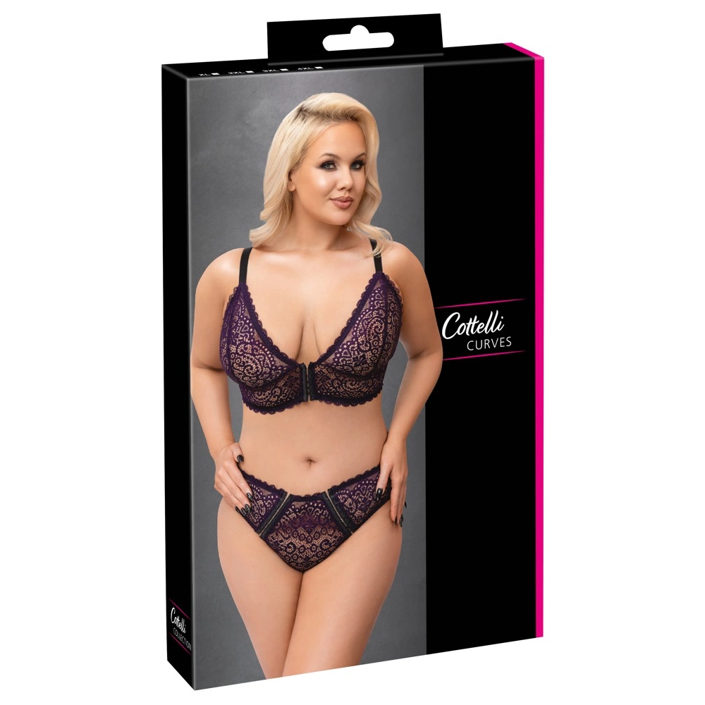 Cottelli CURVES Grudnjak Set ljubičasta XL slika 1