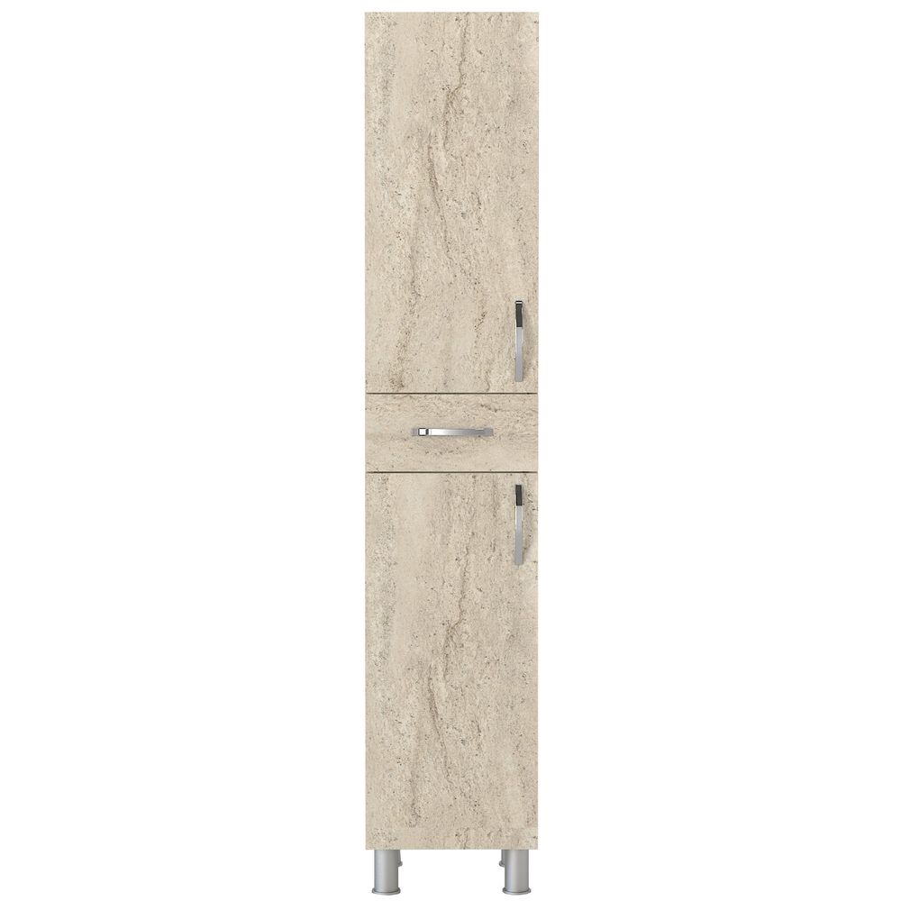 Selin 2 Doors 1 Drawer Travertine Bathroom Cabinet slika 9