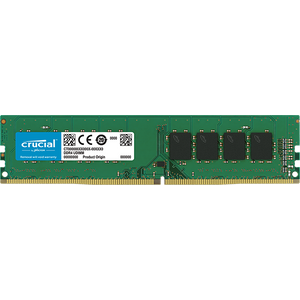 Crucial 8GB DDR4-2400 UDIMM PC4-19200 CL17, 1.2V Single Ranked