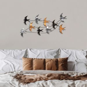 Wallity Metalna zidna dekoracija, Flock of Swallows 2