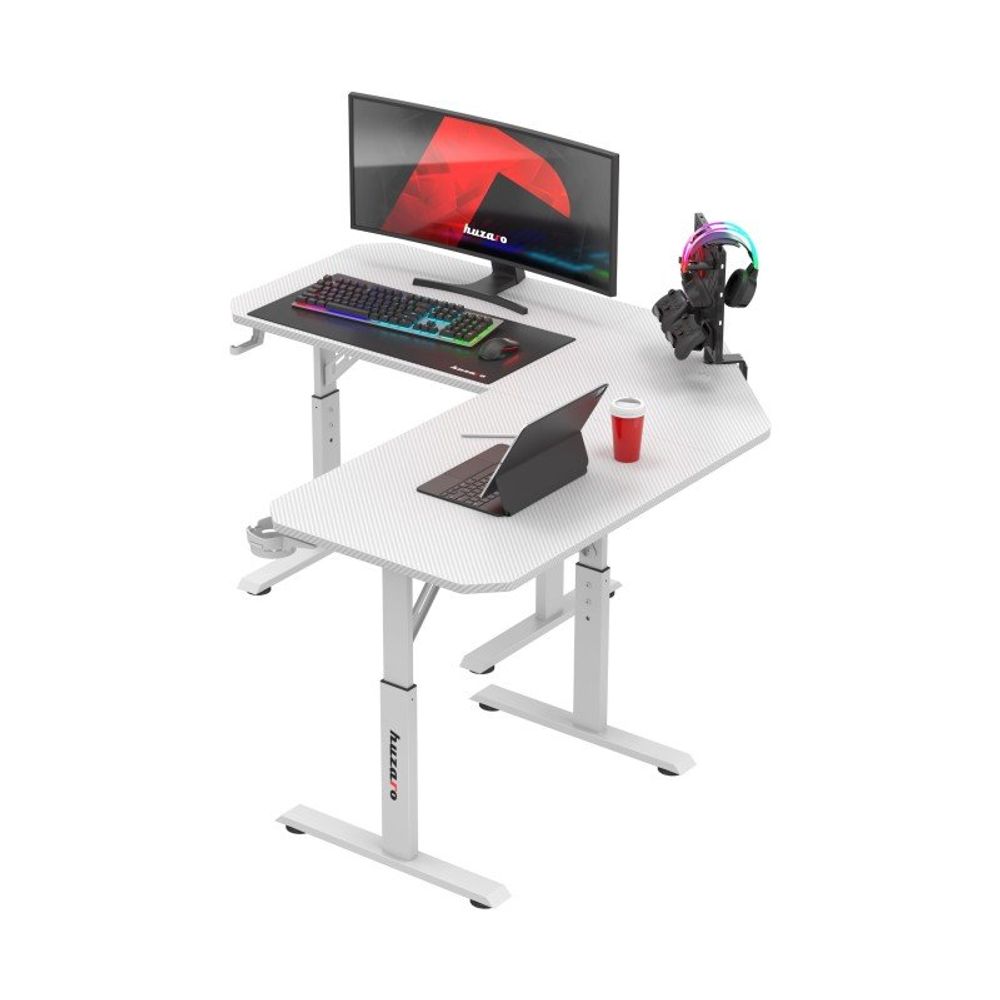 Hero 7.3 Bijeli podesivi kutni stol za igranje 140 cm slika 8