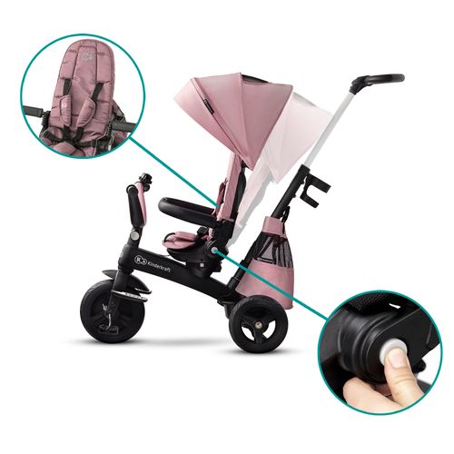 Kinderkraft Tricikl EASYTWIST roza slika 7