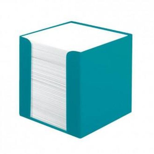 Stolna kocka s papirom 9x9x9 cm, 700 listova, PVC, Color Blocking, Herlitz, tirkizna slika 1