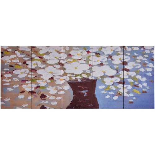 Set zidnih slika na platnu s uzorkom cvijeća u vazi 200 x 80 cm slika 12