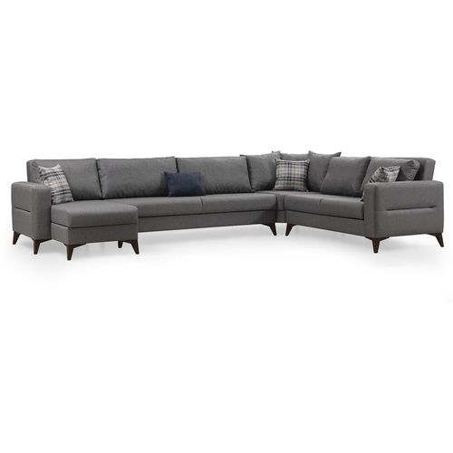 Kristal Rest 3+Corner+2 - Dark Grey Dark Grey Corner Sofa-Bed slika 2