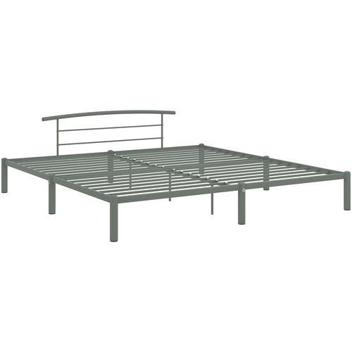 Okvir za krevet sivi metalni 200 x 200 cm slika 17