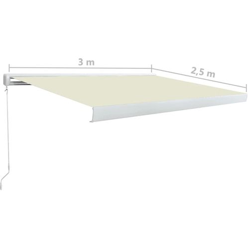 Kazetna tenda na ručno uvlačenje 300 x 250 cm krem slika 43