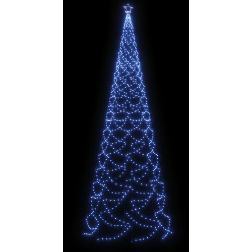 Božićno drvce s metalnim stupom 1400 LED žarulja plavo 5 m slika 10