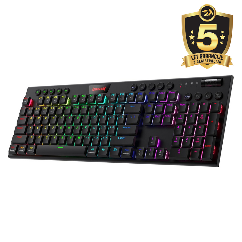 Redragon Tipkovnica – Redragon Horus Pro K618RGB-Pro Žičana i Bežična (2.4G & BT) Crveni Prekidači image