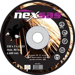 Nexsas rezne ploče za kamen 230 x 3.0 x 22.23 