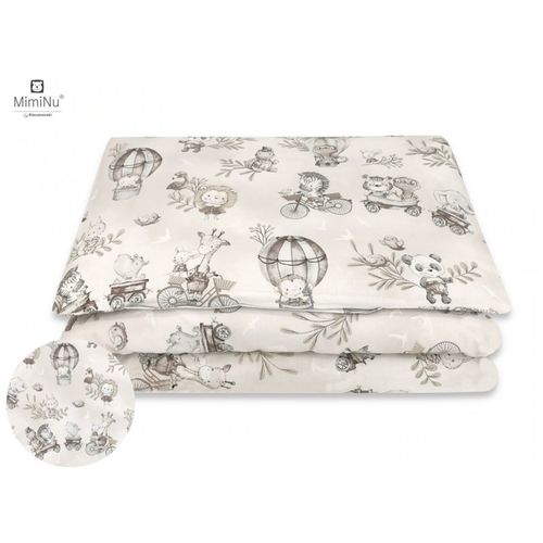 MimiNu Posteljina set 3 elem. Zoo Grey (za krevetić 120x60 cm) slika 2