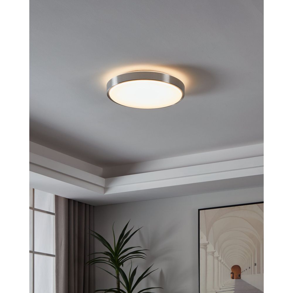 Eglo Competa 1 Plafonjera sa LED Osvjetljenjem, 24W, 2600lm, Promjer 430mm, Nikl-Mat/Bijela slika 2