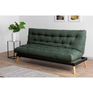 Saki - Green Green 3-Seat Sofa-Bed