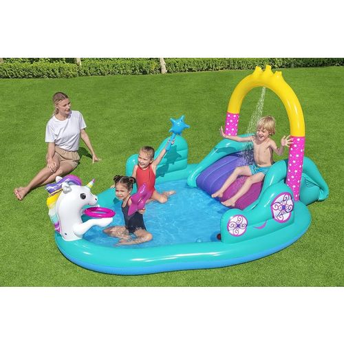 Bestway vodeni park - bazen Play Centar magical Unicorn 274x198x137 cm slika 1