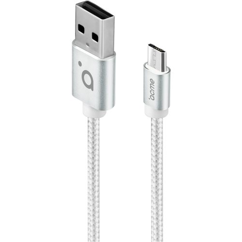 ACME CB2011S metalni micro USB kabl, 1m, srebrni slika 3