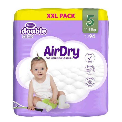 Violeta Pelene Double Care Air Dry Junior 5 11-25kg, 94 kom slika 1