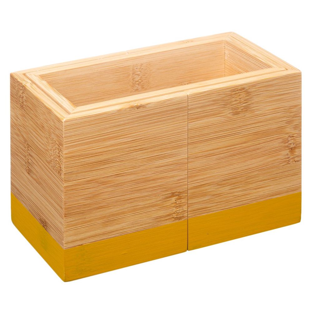 Five produživi držač kuhinjskog pribora modern 18x10x12cm bambus žuti slika 2