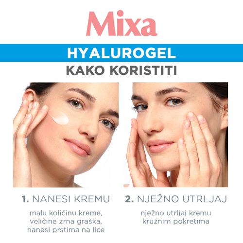 Mixa Hyalurogel Light intenzivna hidratacija, osjetljiva normalna i dehidrirana koža 50 ml slika 5